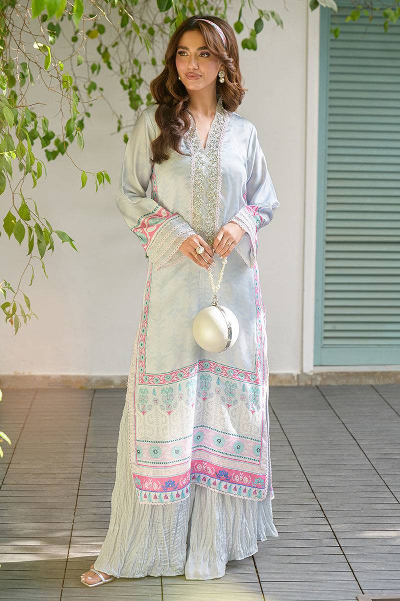 Fatima Khan | Eid Digital Silk Prints | Mod Sky by Maria Faisal - Registered Vendor of : Fatima Khan - type : Ladies Clothes - 100% original wedding dresses