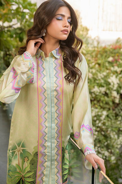 Fatima Khan | Eid Digital Silk Prints | Pastel Orchid by Maria Faisal - Registered Vendor of : Fatima Khan - type : Ladies Clothes - 100% original wedding dresses