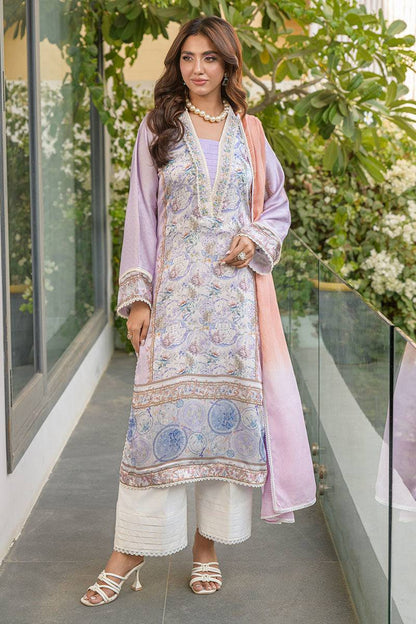 Fatima Khan | Eid Digital Silk Prints | Aqua Coral by Maria Faisal - Registered Vendor of : Fatima Khan - type : Ladies Clothes - 100% original wedding dresses