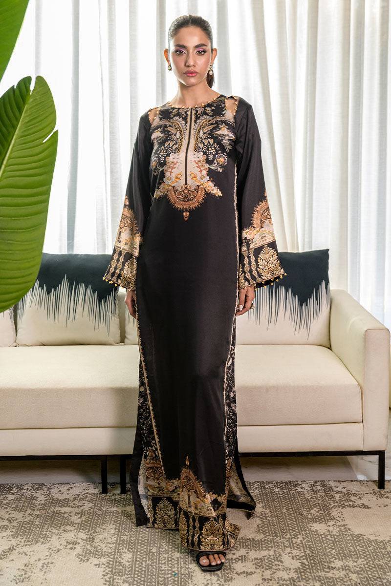 Fatima Khan | Eid Digital Silk Prints | Black Opal by Maria Faisal - Registered Vendor of : Fatima Khan - type : Ladies Clothes - 100% original wedding dresses