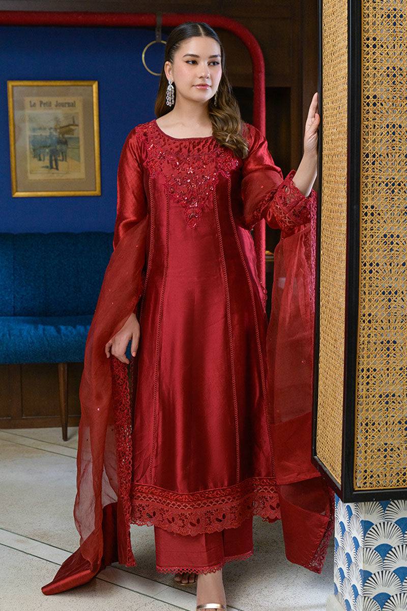 Fatima Khan | La Fleur Eid Edit | Scarlet by Maria Faisal - Registered Vendor of : Fatima Khan - type : Ladies Clothes - 100% original wedding dresses