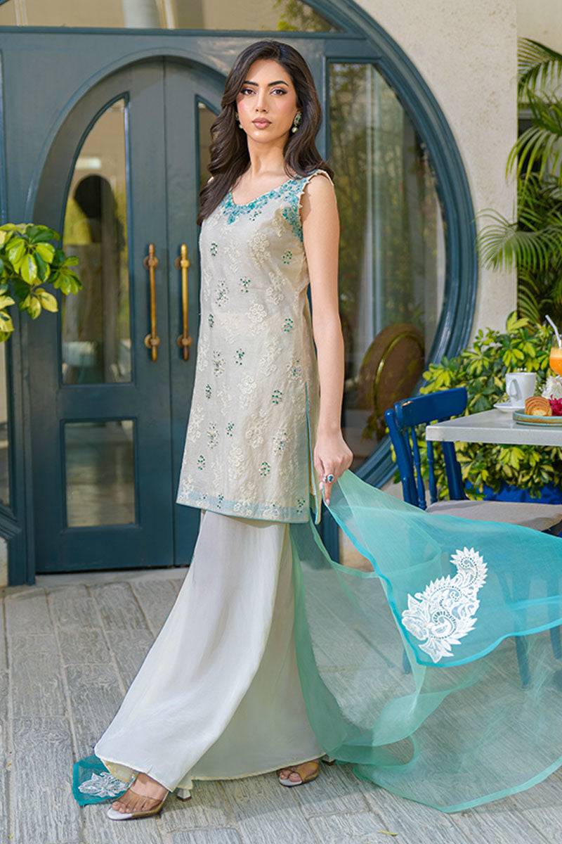 Fatima Khan | La Fleur Eid Edit | Minty Fresh by Maria Faisal - Registered Vendor of : Fatima Khan - type : Ladies Clothes - 100% original wedding dresses