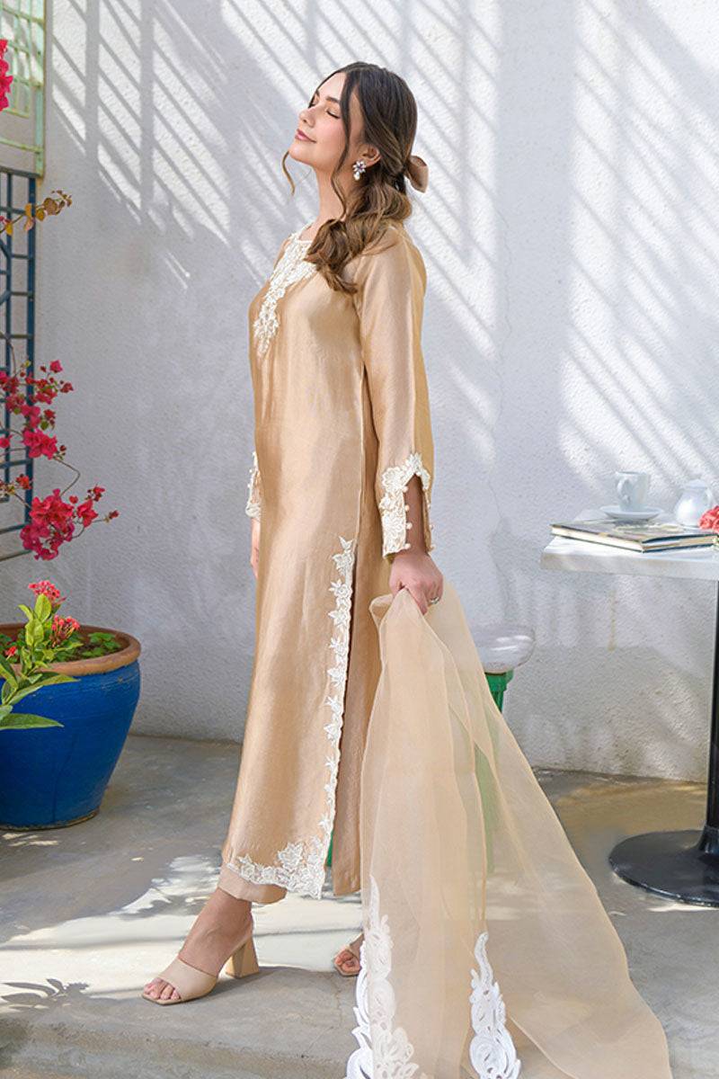 Fatima Khan | La Fleur Eid Edit | Beigetastic by Maria Faisal - Registered Vendor of : Fatima Khan - type : Ladies Clothes - 100% original wedding dresses