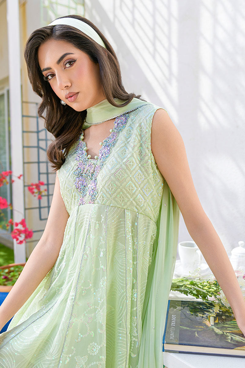 Fatima Khan | La Fleur Eid Edit | Pale Pistachio by Maria Faisal - Registered Vendor of : Fatima Khan - type : Ladies Clothes - 100% original wedding dresses