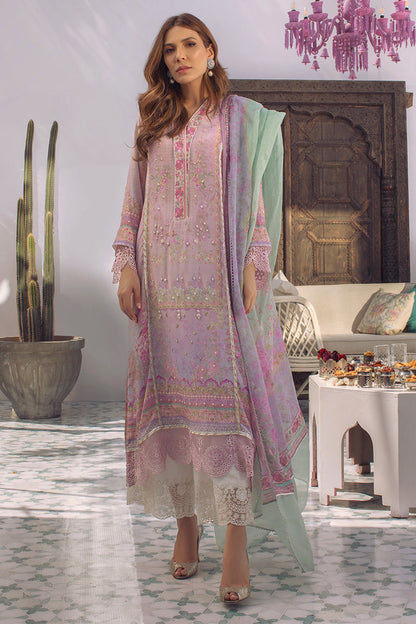 Ansab Jahangir | Digital Silk | Lilac Paisley - Ladies Clothes - Maria Faisal