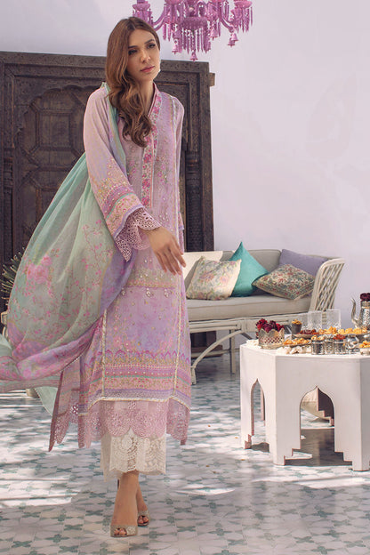 Ansab Jahangir | Digital Silk | Lilac Paisley - Ladies Clothes - Maria Faisal