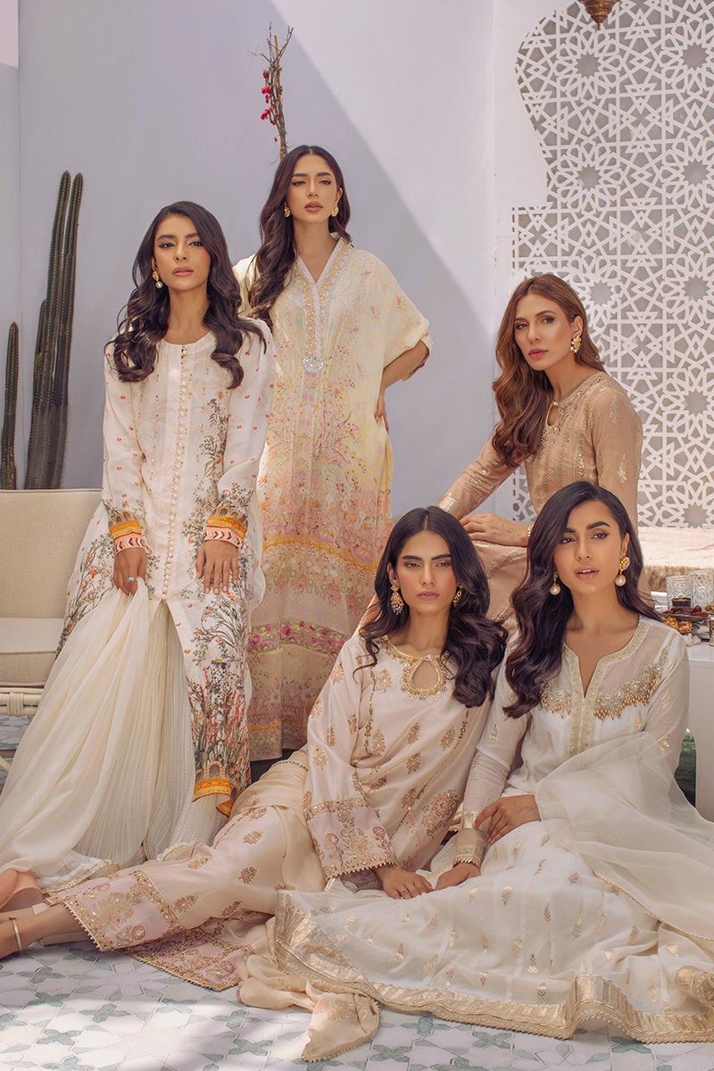 Ansab Jahangir | Summer Kaftans | JEWELED KAFTAN SPLENDOR - Luxury Dress - available at Maria Faisal in UK and USA.
