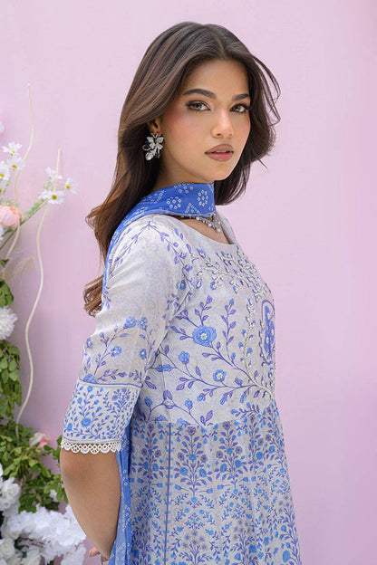 Fatima Khan | Eid Digital Silk Prints | Azure Blue by Maria Faisal - Registered Vendor of : Fatima Khan - type : Ladies Clothes - 100% original wedding dresses
