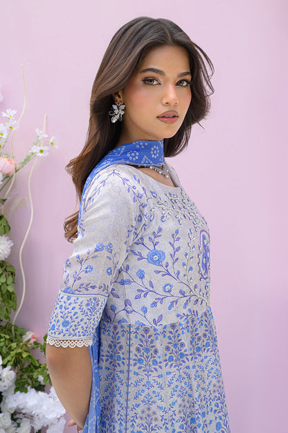 Fatima Khan | Prints and Petals | Azure Blue - Ladies Clothes - Maria Faisal