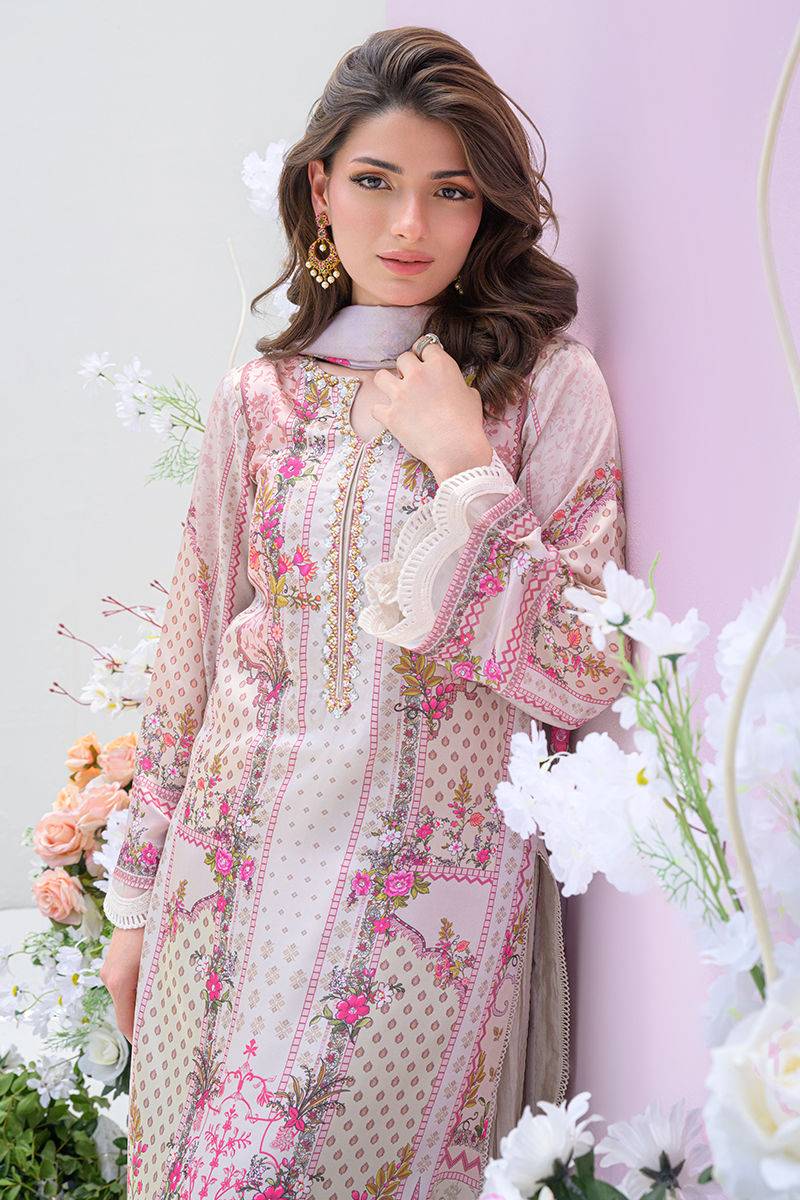 Fatima Khan | Eid Digital Silk Prints | Floralia by Maria Faisal - Registered Vendor of : Fatima Khan - type : Ladies Clothes - 100% original wedding dresses