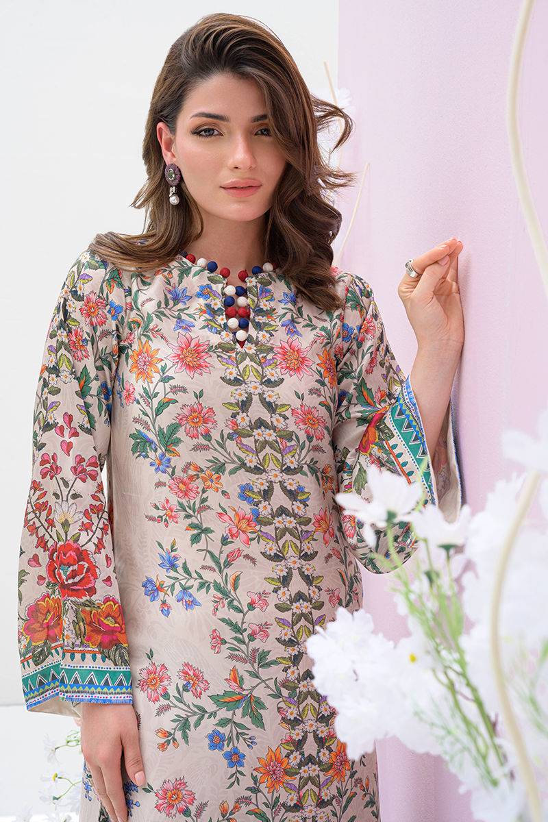 Fatima Khan | Eid Digital Silk Prints | Wildflower by Maria Faisal - Registered Vendor of : Fatima Khan - type : Ladies Clothes - 100% original wedding dresses