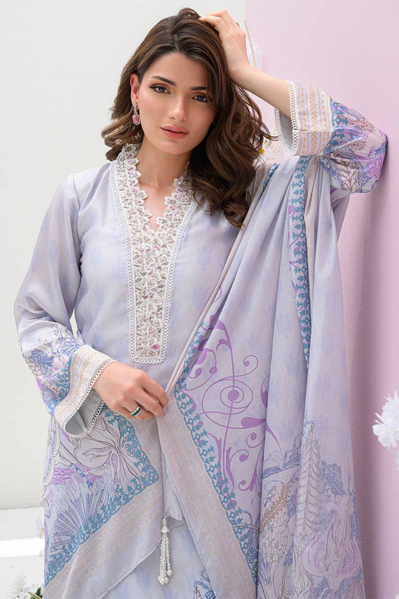 Fatima Khan | Eid Digital Silk Prints | Dawn by Maria Faisal - Registered Vendor of : Fatima Khan - type : Ladies Clothes - 100% original wedding dresses