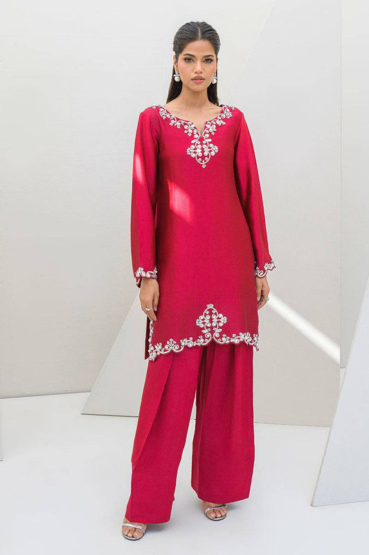 Fatima Khan | Serene Eid Luxe Pret | Ruby Rouge by Maria Faisal - Registered Vendor of : Fatima Khan - type : Ladies Clothes - 100% original wedding dresses