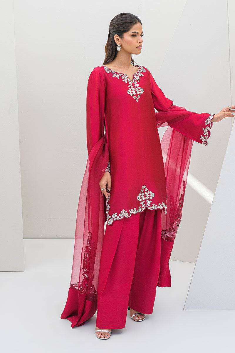 Fatima Khan | Serene Eid Luxe Pret | Ruby Rouge by Maria Faisal - Registered Vendor of : Fatima Khan - type : Ladies Clothes - 100% original wedding dresses