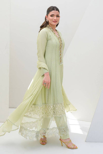 Fatima Khan | Serene Eid Luxe Pret | Honeydew Hue by Maria Faisal - Registered Vendor of : Fatima Khan - type : Ladies Clothes - 100% original wedding dresses