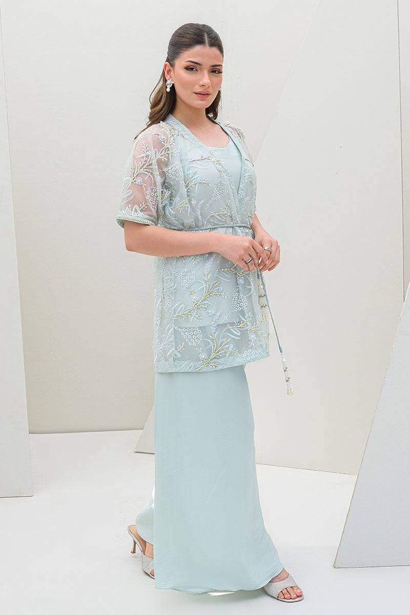 Fatima Khan | Serene Eid Luxe Pret | Luscious Aqua by Maria Faisal - Registered Vendor of : Fatima Khan - type : Ladies Clothes - 100% original wedding dresses