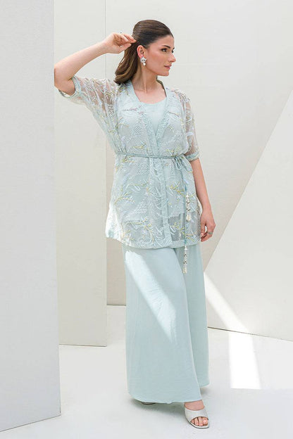 Fatima Khan | Serene Eid Luxe Pret | Luscious Aqua by Maria Faisal - Registered Vendor of : Fatima Khan - type : Ladies Clothes - 100% original wedding dresses