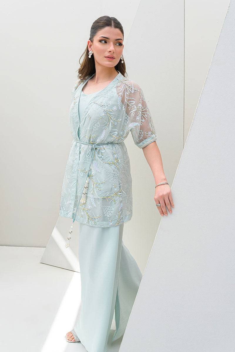 Fatima Khan | Serene Eid Luxe Pret | Luscious Aqua by Maria Faisal - Registered Vendor of : Fatima Khan - type : Ladies Clothes - 100% original wedding dresses