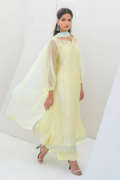Fatima Khan | Serene Eid Luxe Pret | Lemon Love by Maria Faisal - Registered Vendor of : Fatima Khan - type : Ladies Clothes - 100% original wedding dresses