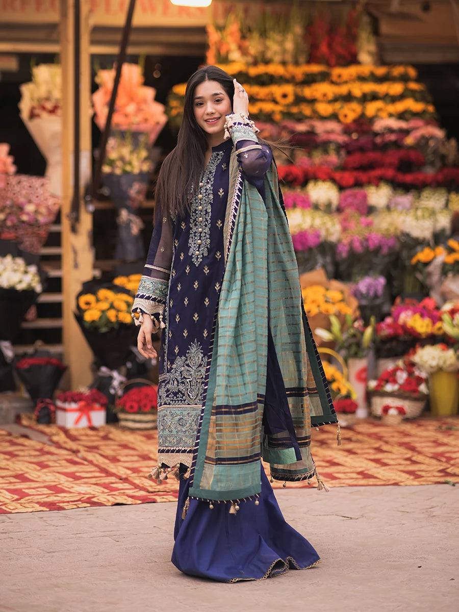 Salitex | Signature Festive Chiffon | JI018 by Maria Faisal - Registered Vendor of : Salitex - type : Ladies Clothes - 100% original wedding dresses