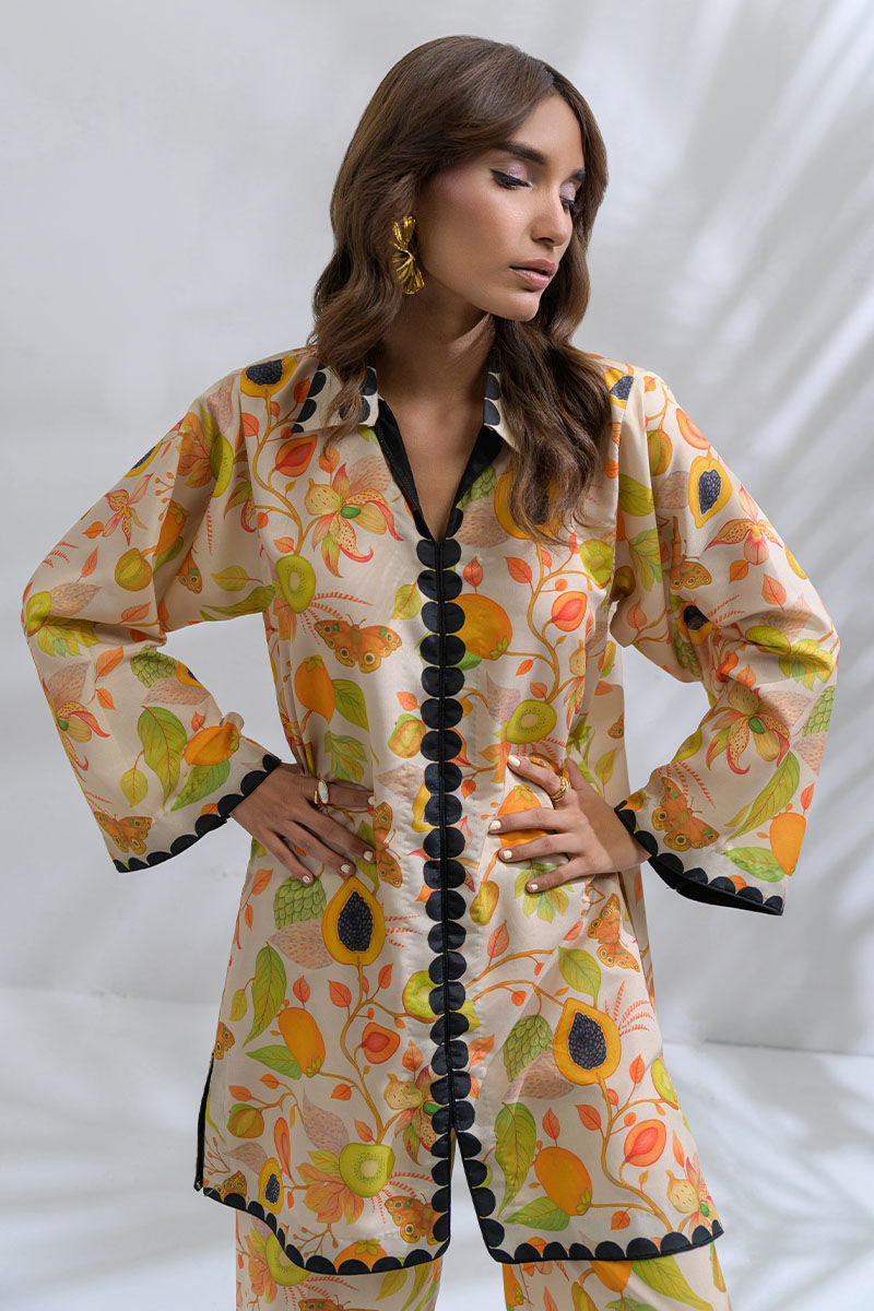 Fatima Khan | FK Prints | Breezy Papaya - Ladies Clothes - Maria Faisal