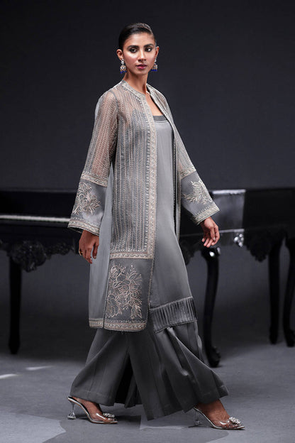 MNR | Chai Coffee Luxury Pret | Grey Eminance by Maria Faisal - Registered Vendor of : MNR - type : Ladies Clothes - 100% original wedding dresses