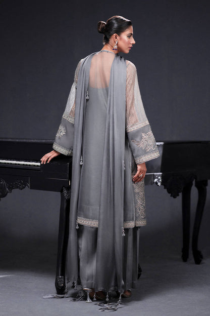 MNR | Chai Coffee Luxury Pret | Grey Eminance by Maria Faisal - Registered Vendor of : MNR - type : Ladies Clothes - 100% original wedding dresses