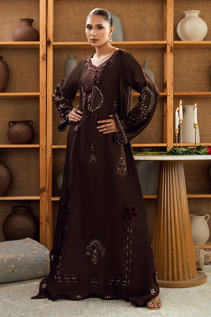 Fatima Khan | Warm Whisper Velvet 25 | Bronze Reverie - Formal Dress - available at Maria Faisal in UK and USA.