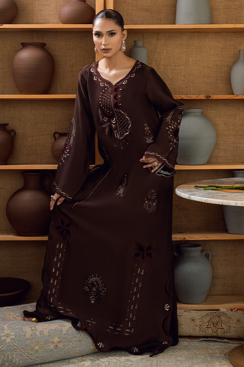 Fatima Khan | Warm Whisper Velvet 25 | Bronze Reverie - Formal Dress - available at Maria Faisal in UK and USA.