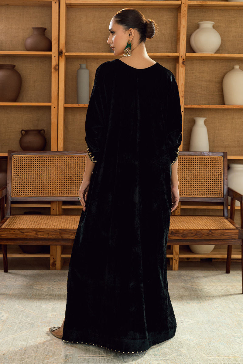 Fatima Khan | Warm Whisper Velvet 25 | Noir Eclat - Formal Dress - available at Maria Faisal in UK and USA.