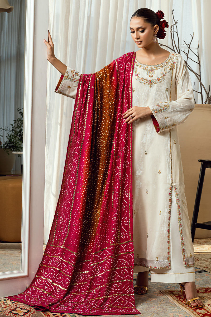 Fatima Khan | Warm Whisper Velvet 25 | Golden Grace - Formal Dress - available at Maria Faisal in UK and USA.