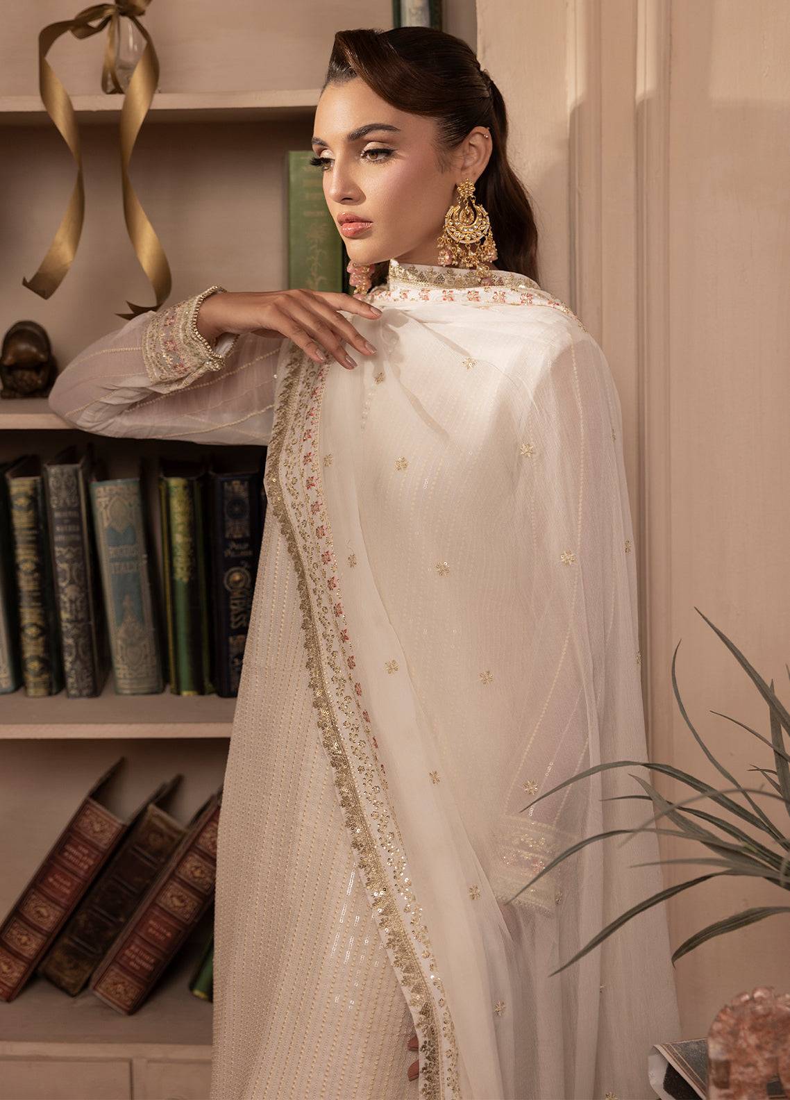 Sahane | Elyssa Festive Chiffon | CT-19005 Perle - ELYSSA by Maria Faisal - Registered Vendor of : Sahane - type : Ladies Clothes - 100% original wedding dresses