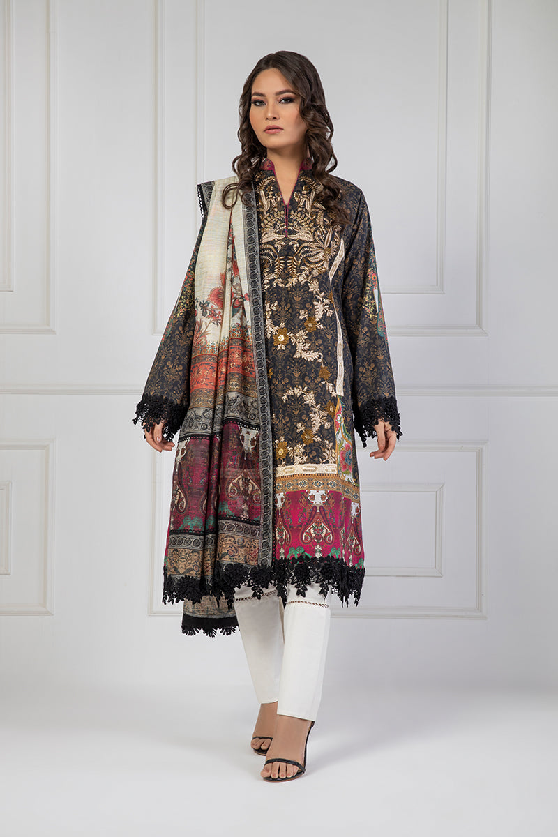 Shamaeel Ansari | Bagh e Bahar Lawn | Shab-e-Gulzar - Luxury Dress - available at Maria Faisal in UK and USA.