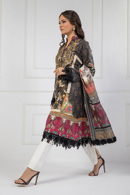 Shamaeel Ansari | Bagh e Bahar Lawn | Shab-e-Gulzar - Luxury Dress - available at Maria Faisal in UK and USA.