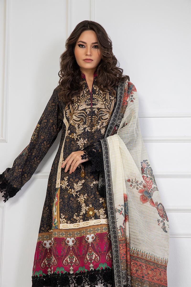 Shamaeel Ansari | Bagh e Bahar Lawn | Shab-e-Gulzar - Luxury Dress - available at Maria Faisal in UK and USA.