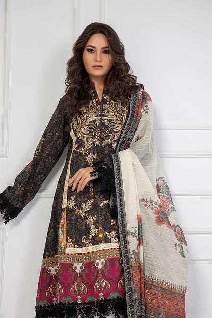 Shamaeel Ansari | Bagh e Bahar Lawn | Shab-e-Gulzar - Luxury Dress - available at Maria Faisal in UK and USA.