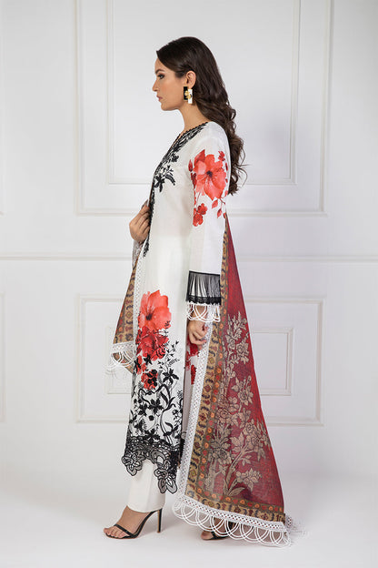 Shamaeel Ansari | Bagh e Bahar Lawn | Surkh Bahar - Luxury Dress - available at Maria Faisal in UK and USA.