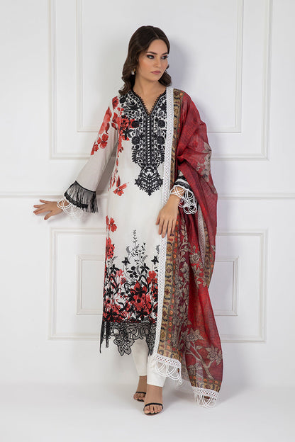 Shamaeel Ansari | Bagh e Bahar Lawn | Surkh Bahar - Luxury Dress - available at Maria Faisal in UK and USA.