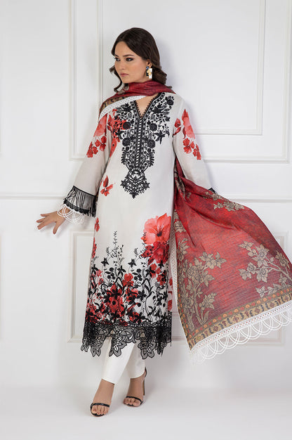 Shamaeel Ansari | Bagh e Bahar Lawn | Surkh Bahar - Luxury Dress - available at Maria Faisal in UK and USA.