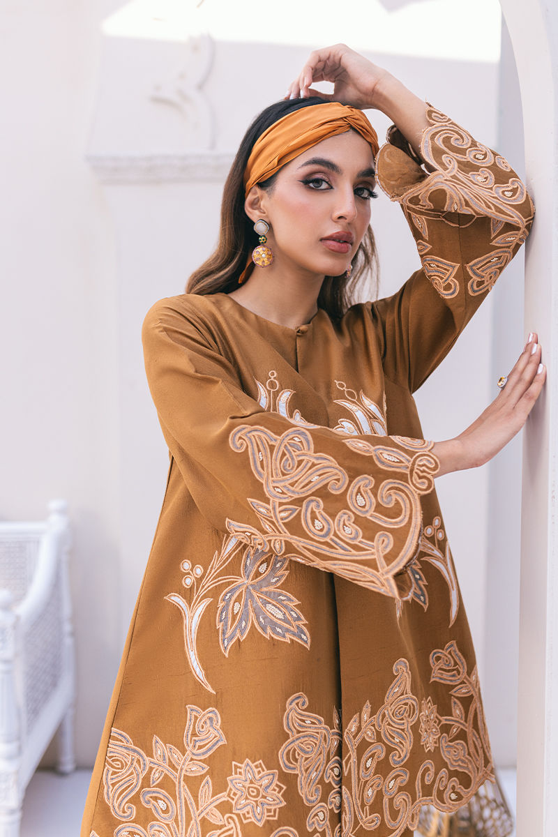 Ansab Jahangir | Luxe Pret Signature | MOCHA - Pakistani Dress - Maria Faisal