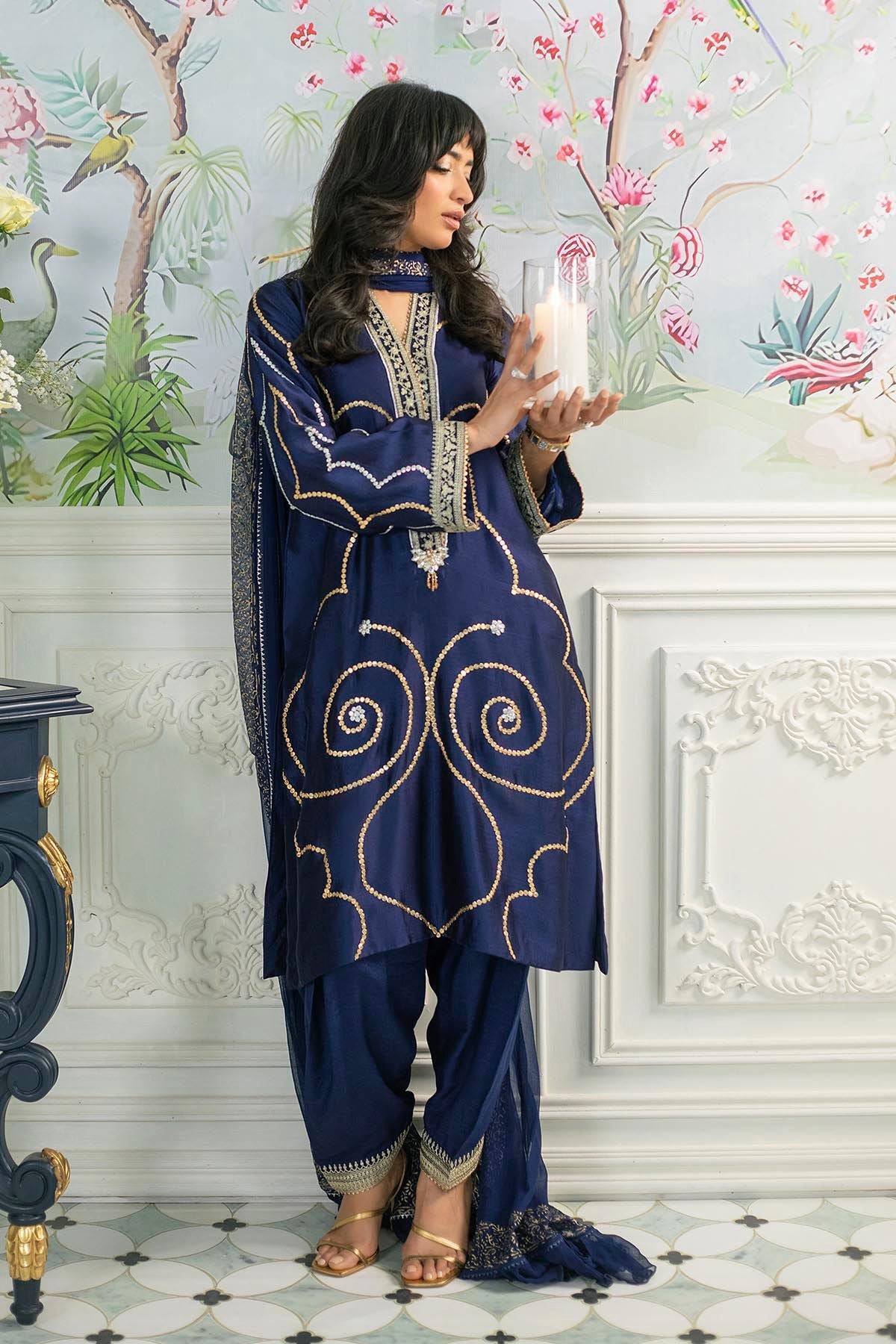 Annus Abrar | Sehr Eid Luxe | Izali Midnight by Maria Faisal - Registered Vendor of : Annus Abrar - type : Ladies Clothes - 100% original wedding dresses
