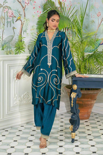 Annus Abrar | Sehr Eid Luxe | Izali Deep Teal by Maria Faisal - Registered Vendor of : Annus Abrar - type : Ladies Clothes - 100% original wedding dresses