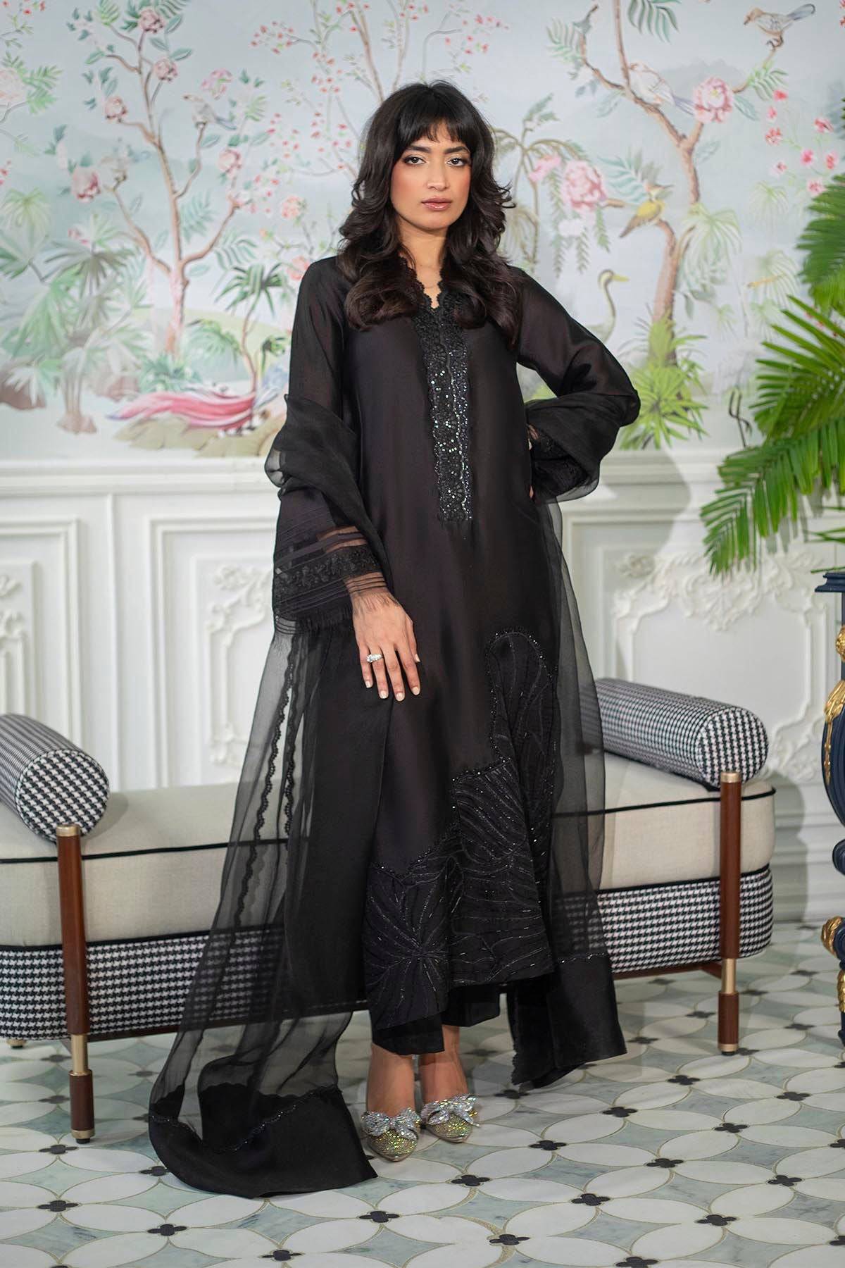 Annus Abrar | Sehr Eid Luxe | Lainey Black by Maria Faisal - Registered Vendor of : Annus Abrar - type : Ladies Clothes - 100% original wedding dresses