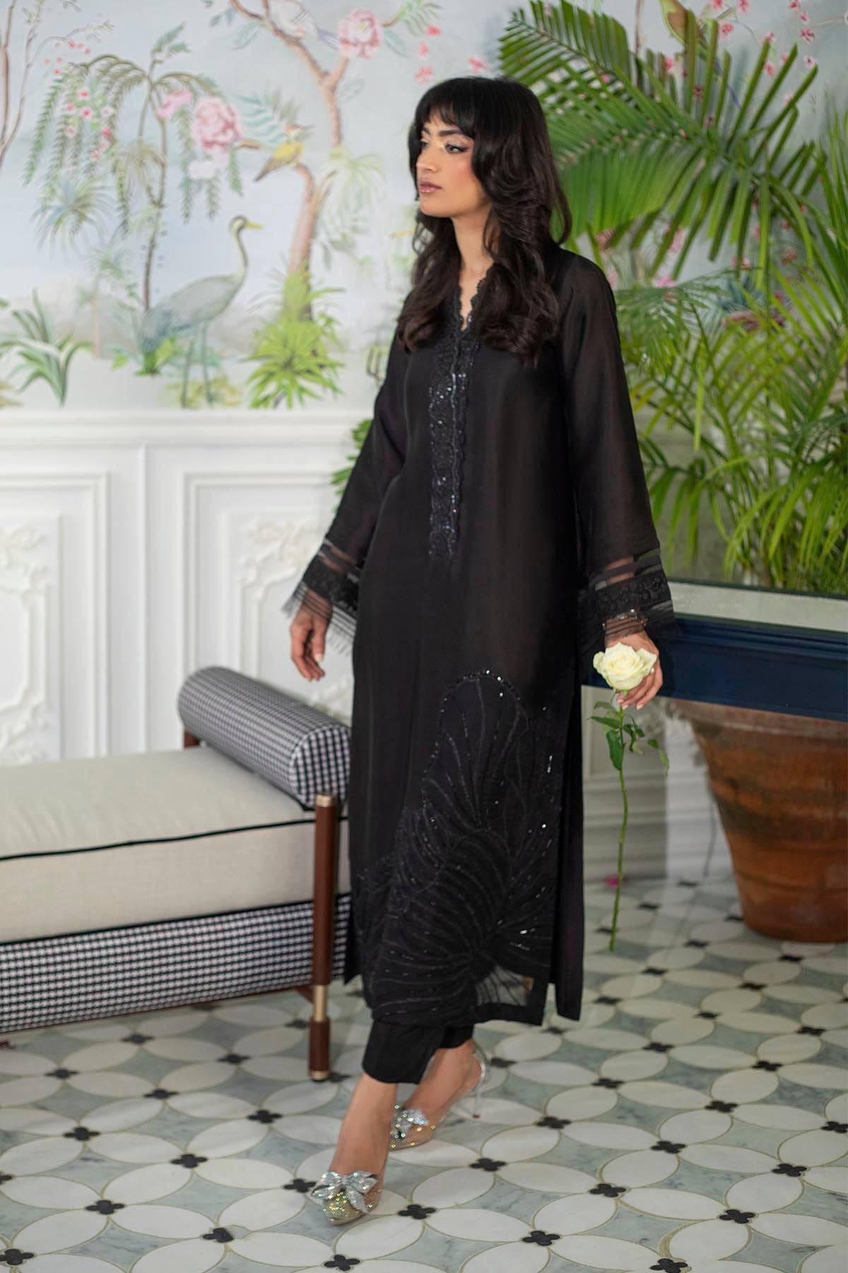 Annus Abrar | Sehr Eid Luxe | Lainey Black by Maria Faisal - Registered Vendor of : Annus Abrar - type : Ladies Clothes - 100% original wedding dresses