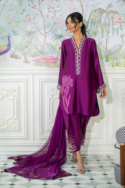 Annus Abrar | Sehr Eid Luxe | Melanie Plum by Maria Faisal - Registered Vendor of : Annus Abrar - type : Ladies Clothes - 100% original wedding dresses