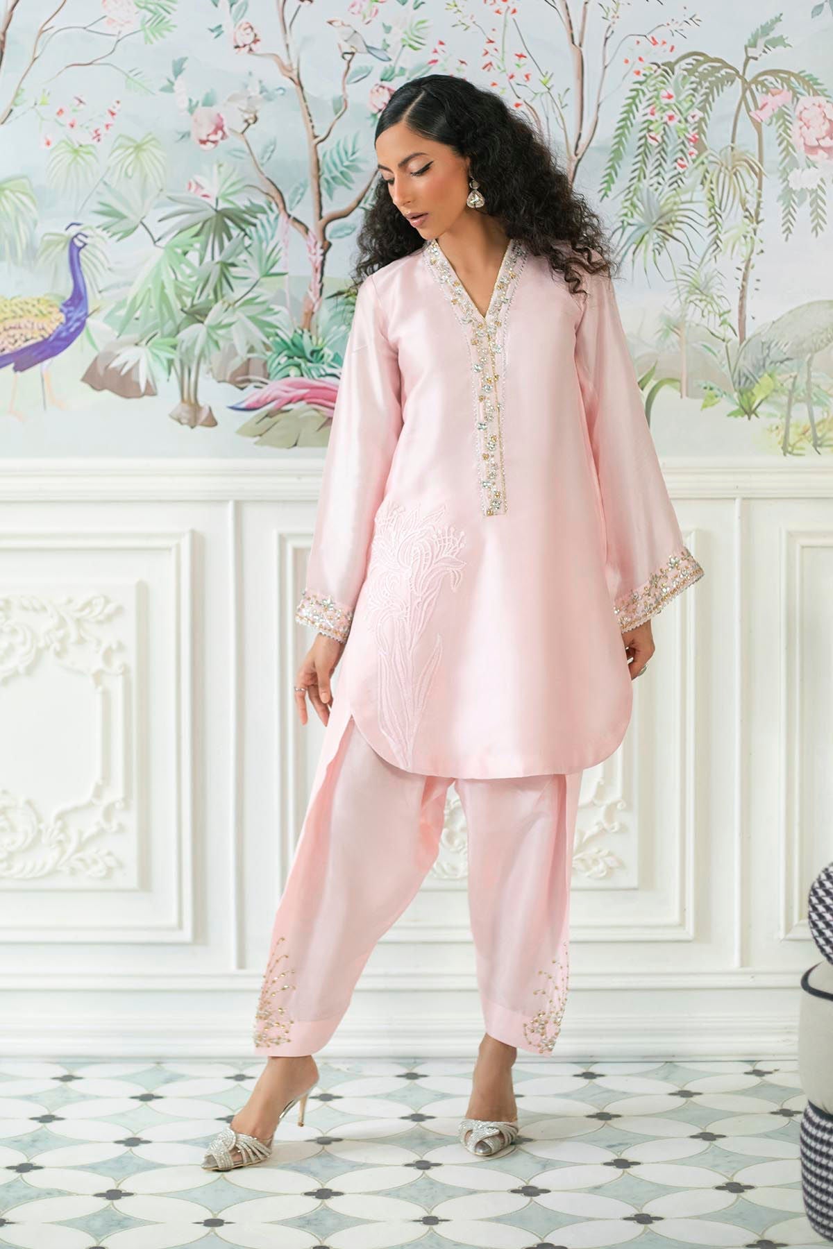 Annus Abrar | Sehr Eid Luxe | Melanie Rose Pink by Maria Faisal - Registered Vendor of : Annus Abrar - type : Ladies Clothes - 100% original wedding dresses