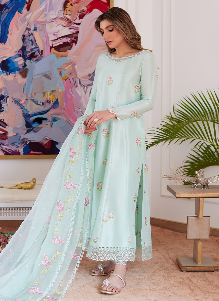 Farah Talib Aziz | Luna Eid Collection 24 | ELYSSIA MINT - Ladies Clothes - Maria Faisal