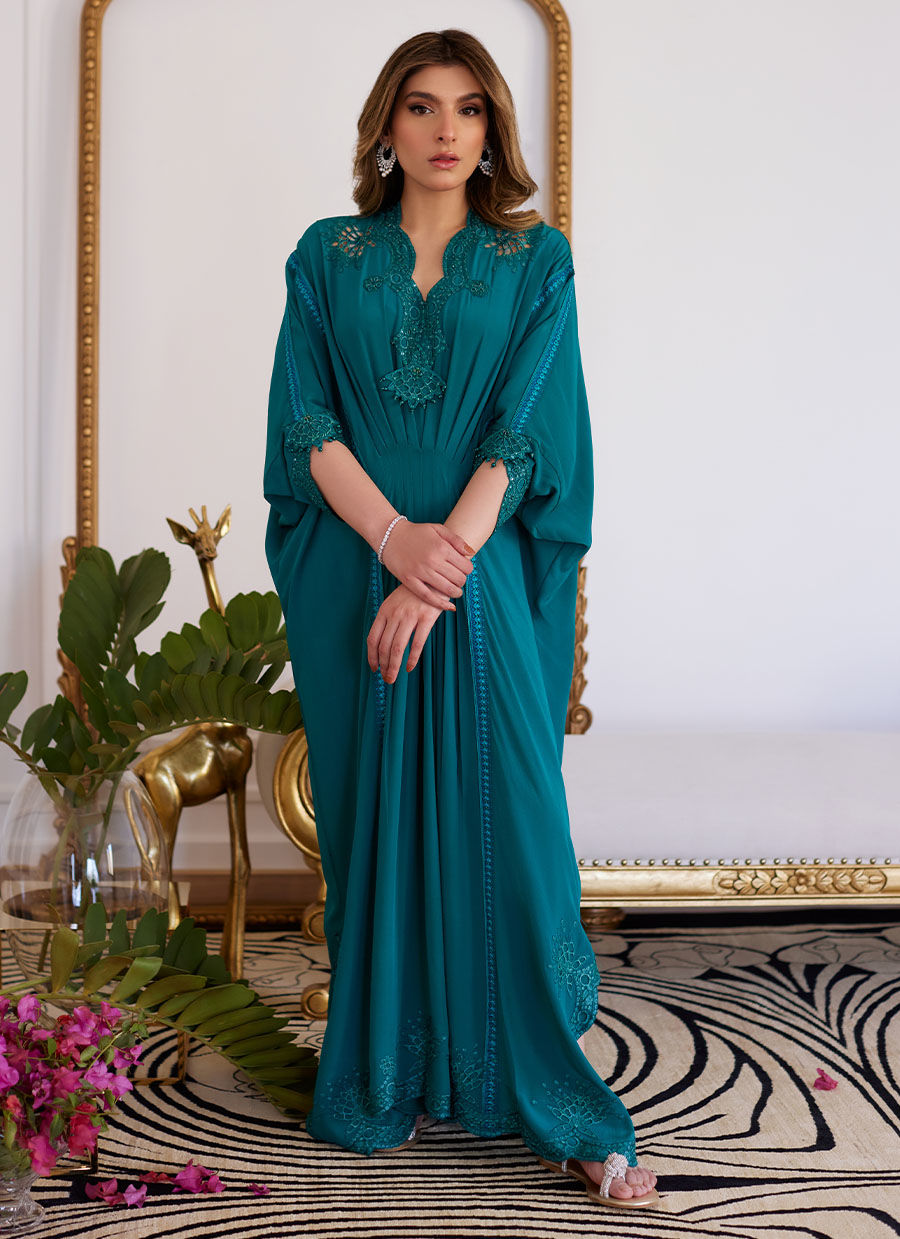 Farah Talib Aziz | Luna Eid Collection 24 | EMMELINE EMERALD CREPE - Ladies Clothes - Maria Faisal