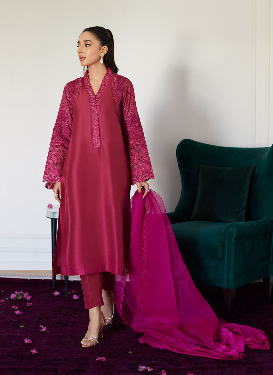 Farah Talib Aziz | Luna Eid Collection 24 | HONORINE MAGENTA - Ladies Clothes - Maria Faisal