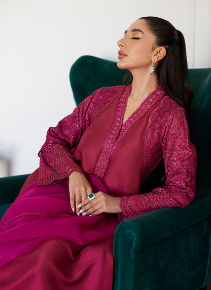 Farah Talib Aziz | Luna Eid Collection 24 | HONORINE MAGENTA - Ladies Clothes - Maria Faisal